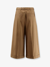 Celine Women's Dock Cotton Trousers Beige
