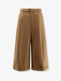 Celine Women's Dock Cotton Trousers Beige