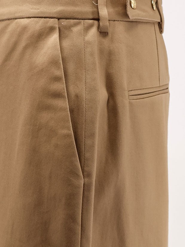 Celine Women's Dock Cotton Trousers Beige