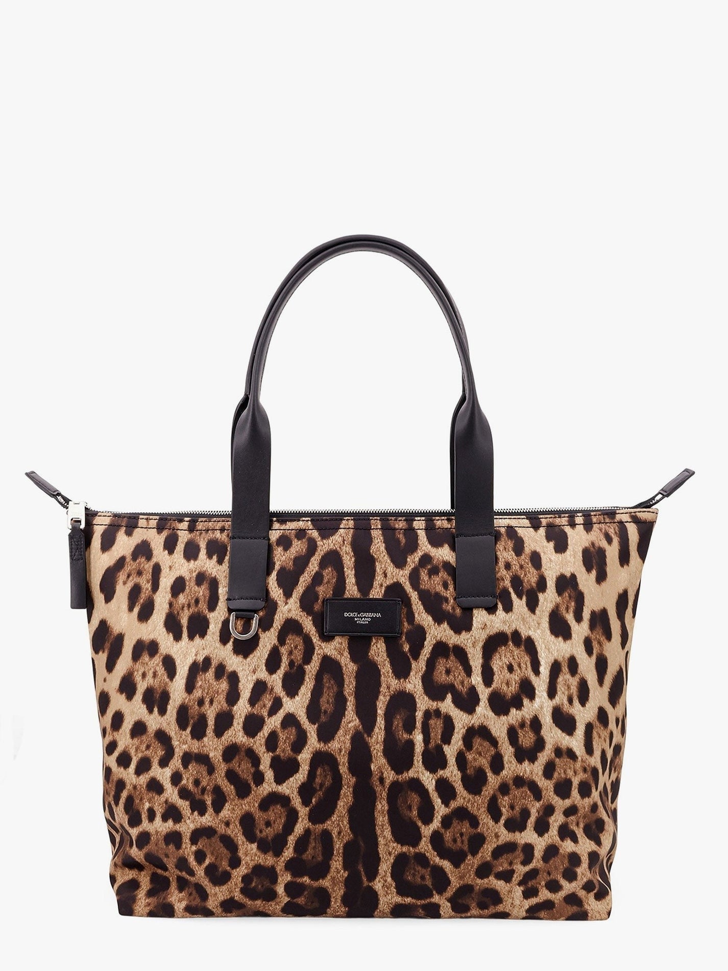 DOLCE e GABBANA - Nylon Shoulder Bag With Animalier Print - Men’s Bags