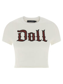 DOLCE &amp; GABBANA - DOLCE &amp; GABBANA - Used effect cotton t-shirt - Women’s Tops