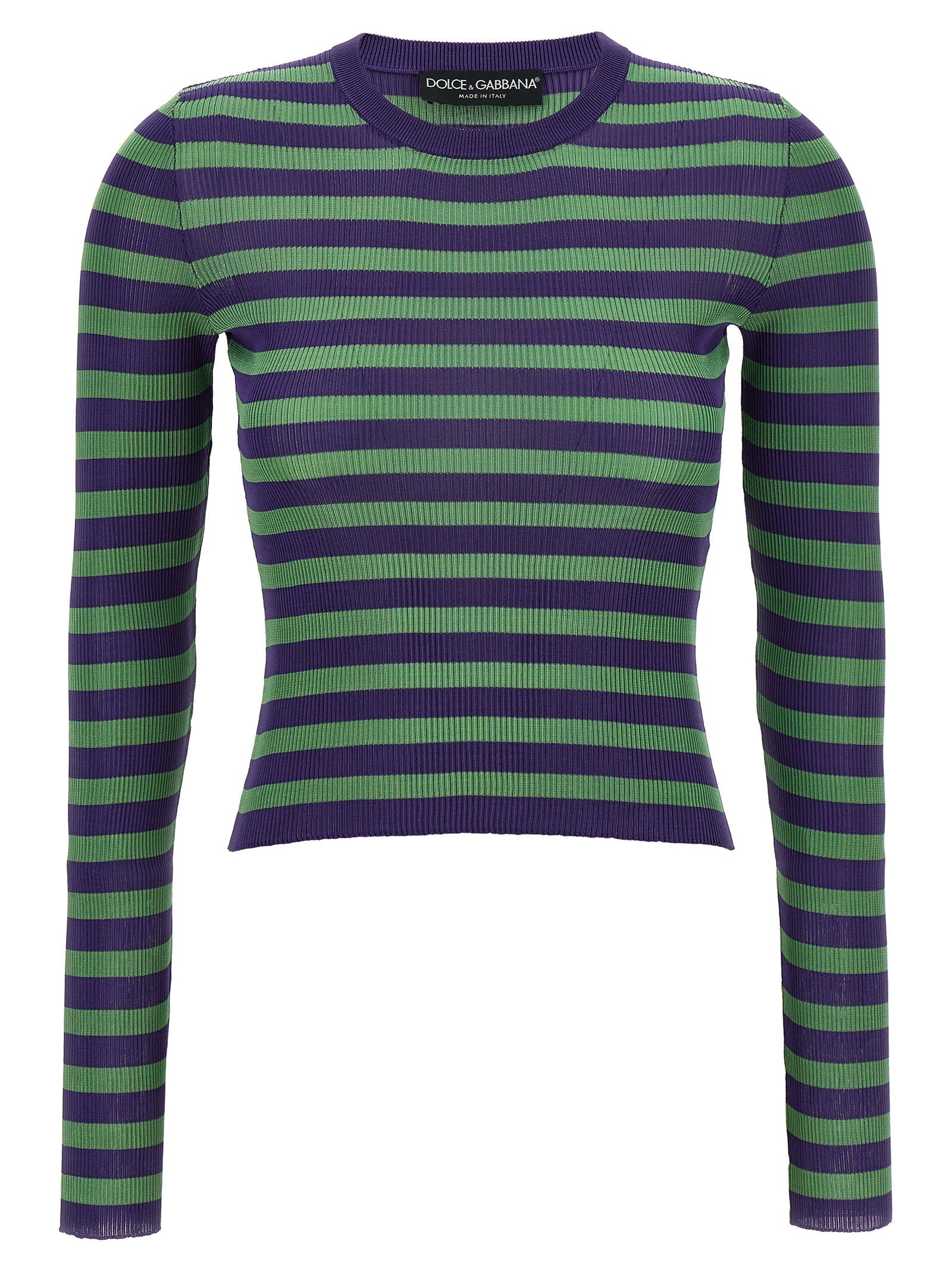 DOLCE &amp; GABBANA - DOLCE &amp; GABBANA - Striped viscose sweater - Women’s Knitwear