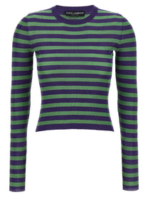 DOLCE &amp; GABBANA - DOLCE &amp; GABBANA - Striped viscose sweater - Women’s Knitwear