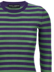 DOLCE &amp; GABBANA - DOLCE &amp; GABBANA - Striped viscose sweater - Women’s Knitwear