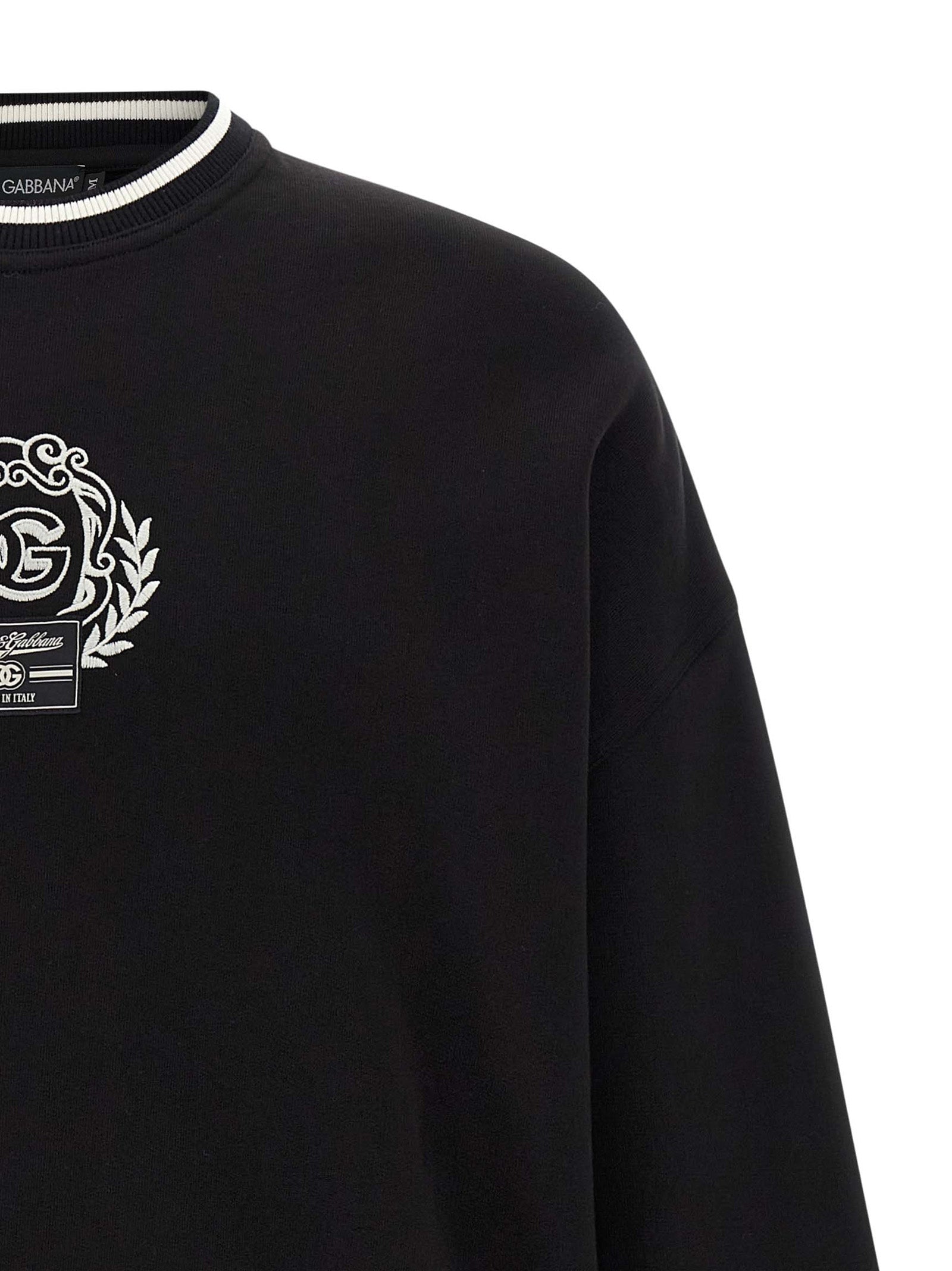DOLCE &amp; GABBANA - DOLCE &amp; GABBANA - Logo embroidery sweatshirt - Men’s Sweatshirts