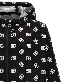 DOLCE &amp; GABBANA - DOLCE &amp; GABBANA - Logo print hooded jacket - Men’s Outerwear
