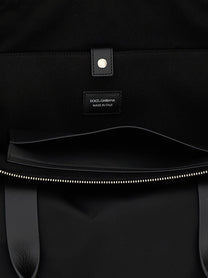 DOLCE &amp; GABBANA - DOLCE &amp; GABBANA - Media logo patch shopping bag - Men’s Bags