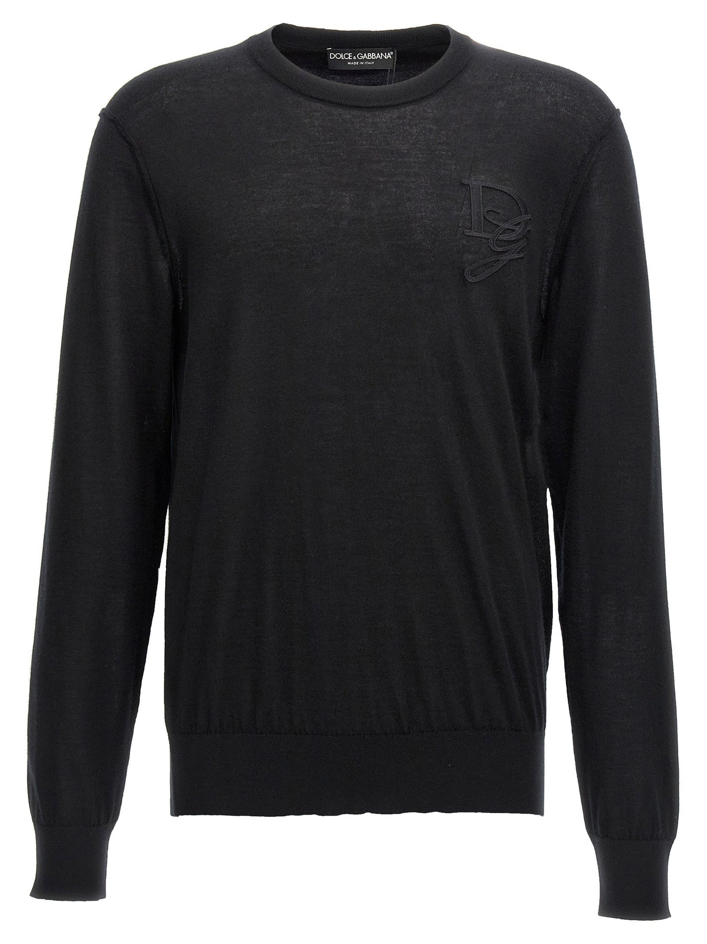 DOLCE &amp; GABBANA - DOLCE &amp; GABBANA - Logo embroidery sweater - Men’s Knitwear