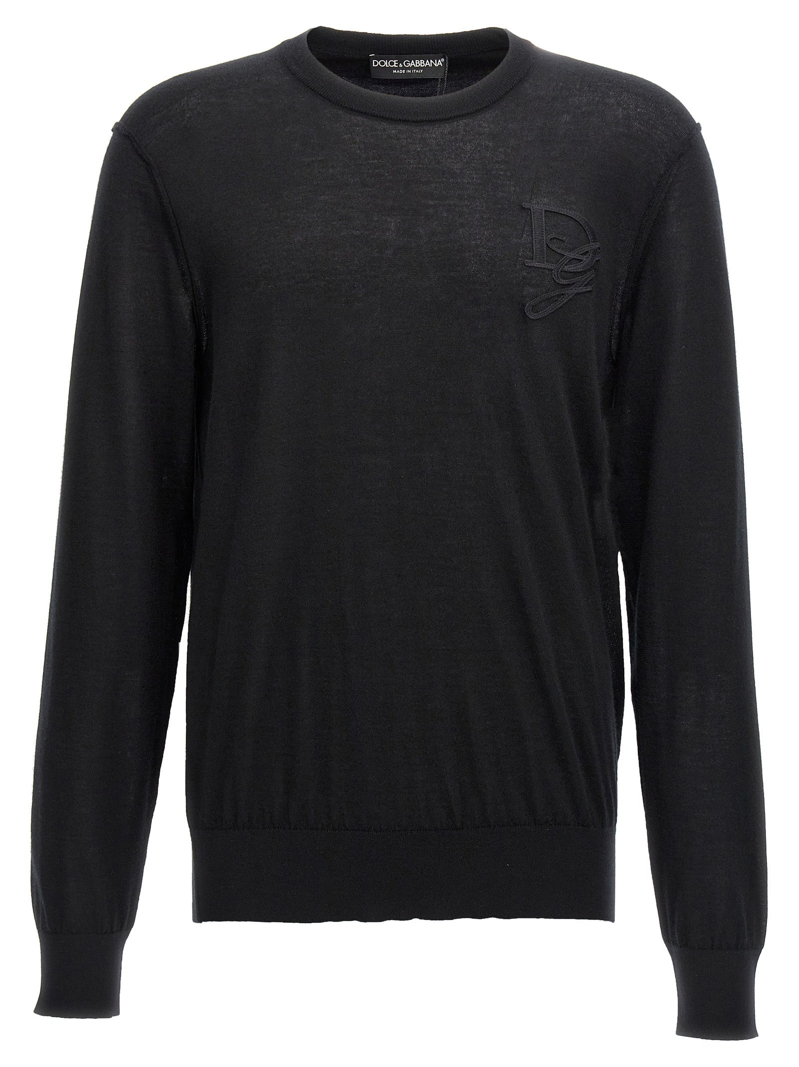 DOLCE &amp; GABBANA - DOLCE &amp; GABBANA - Logo embroidery sweater - Men’s Knitwear