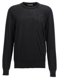 DOLCE &amp; GABBANA - DOLCE &amp; GABBANA - Logo embroidery sweater - Men’s Knitwear