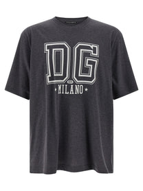 DOLCE &amp; GABBANA - DOLCE &amp; GABBANA - Flocked print T-shirt - Men’s Tops