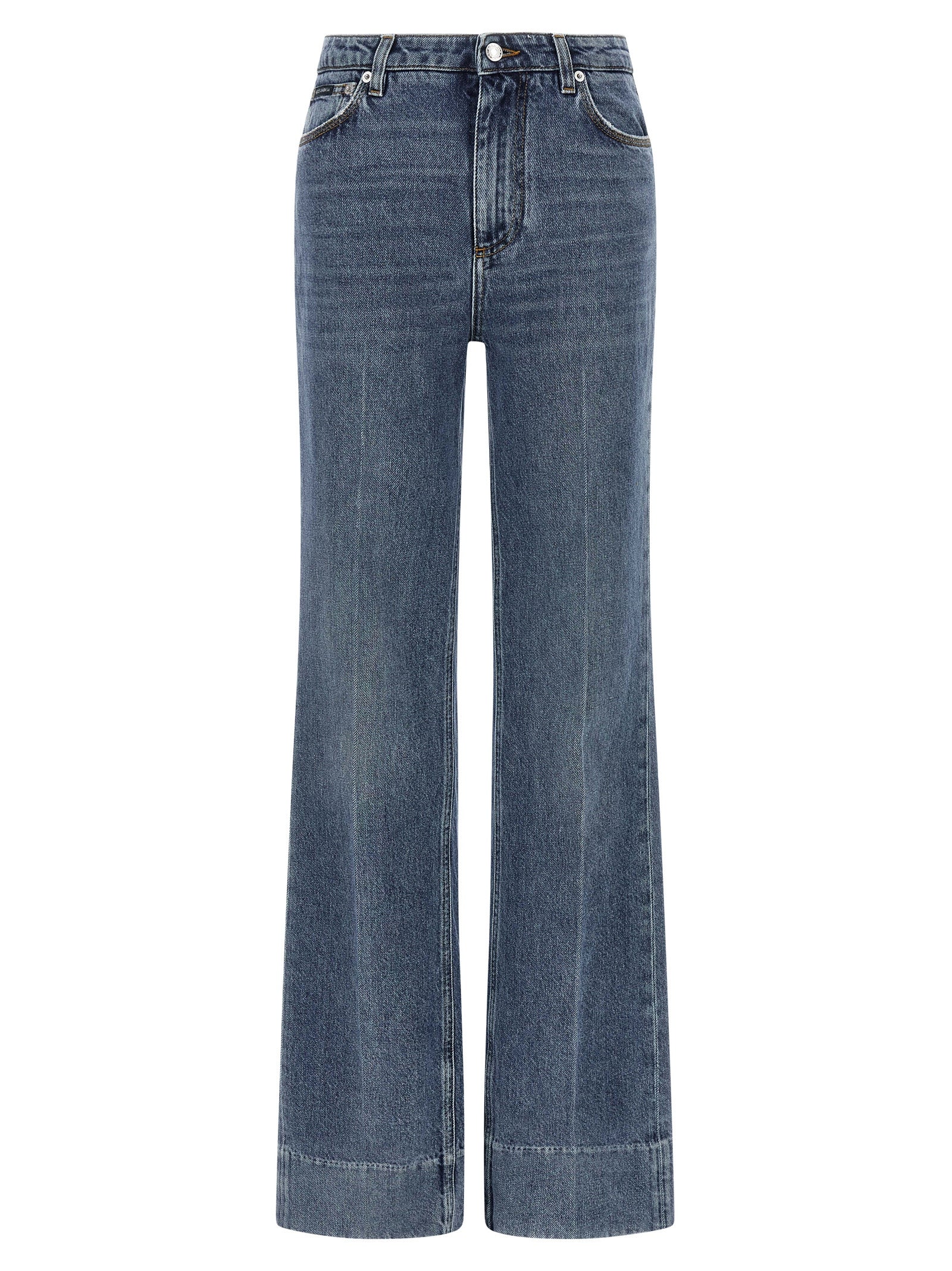 DOLCE &amp; GABBANA - DOLCE &amp; GABBANA - Logo tag jeans - Women’s Bottoms