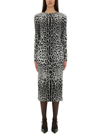Dolce &amp; Gabbana - Dolce &amp; Gabbana Charmeuse Sheath Longuette Dress - Women’s Clothing