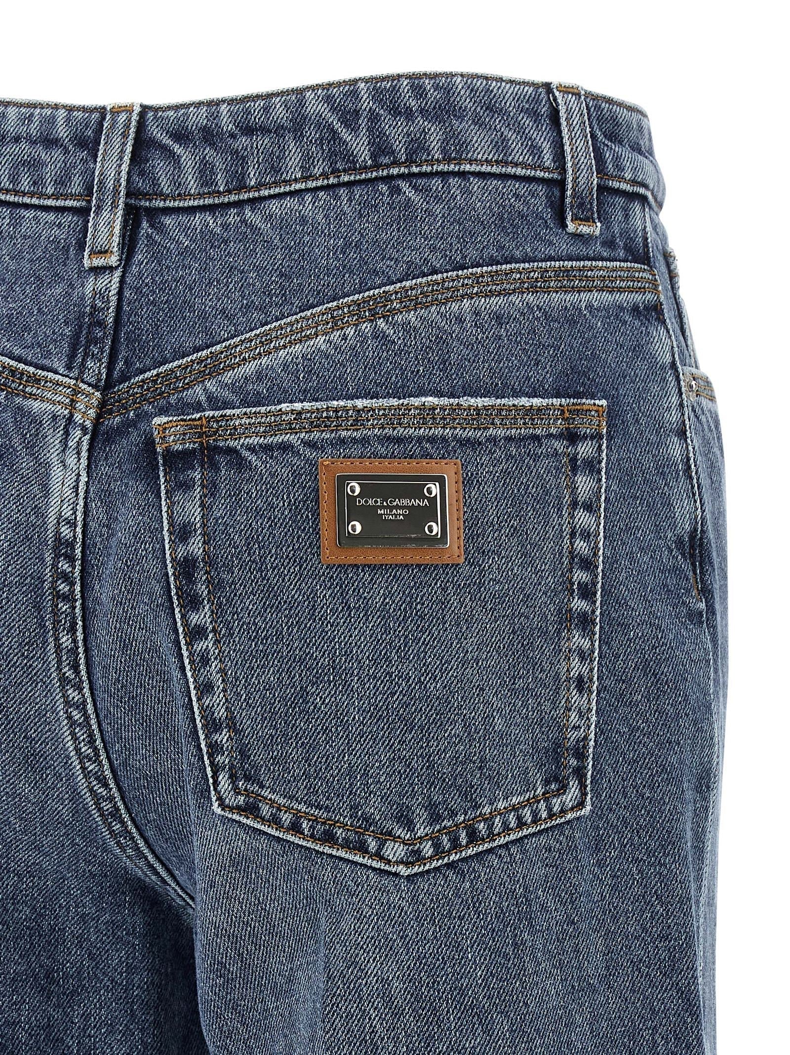 DOLCE &amp; GABBANA - DOLCE &amp; GABBANA - Logo tag jeans - Women’s Bottoms