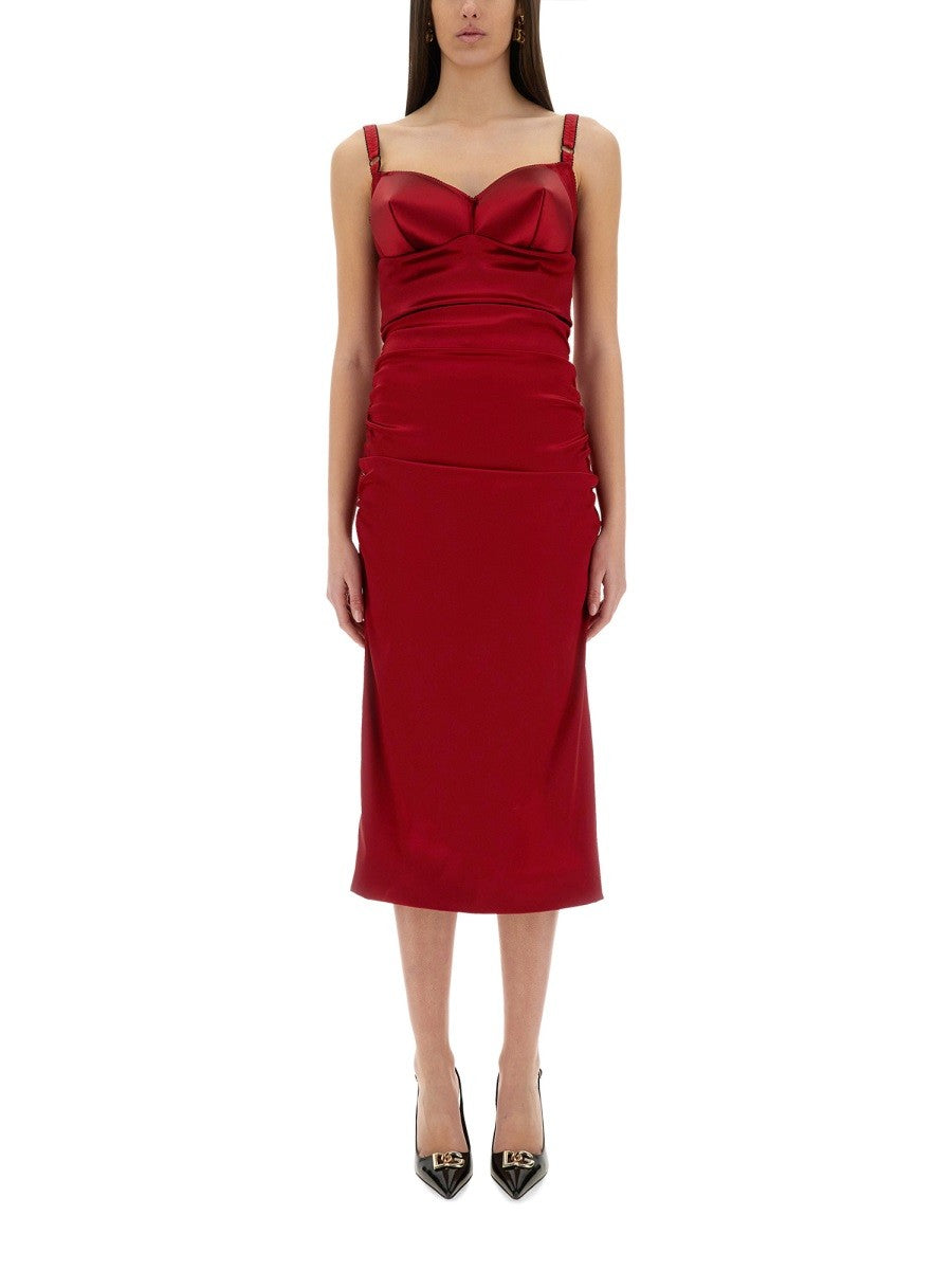 Dolce &amp; Gabbana - Dolce &amp; Gabbana Longuette Dress With Cone Cups - Women’s Clothing