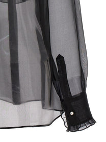 DOLCE &amp; GABBANA - DOLCE &amp; GABBANA - Plastron and ruffle shirt - Women’s Tops