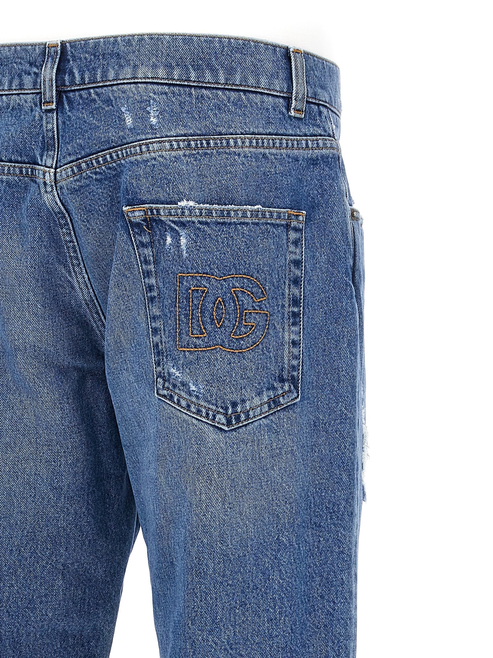DOLCE &amp; GABBANA - DOLCE &amp; GABBANA - Destroyed jeans - Men’s Bottoms