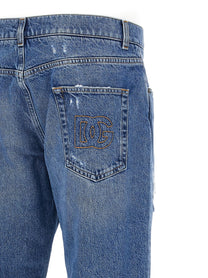DOLCE &amp; GABBANA - DOLCE &amp; GABBANA - Destroyed jeans - Men’s Bottoms