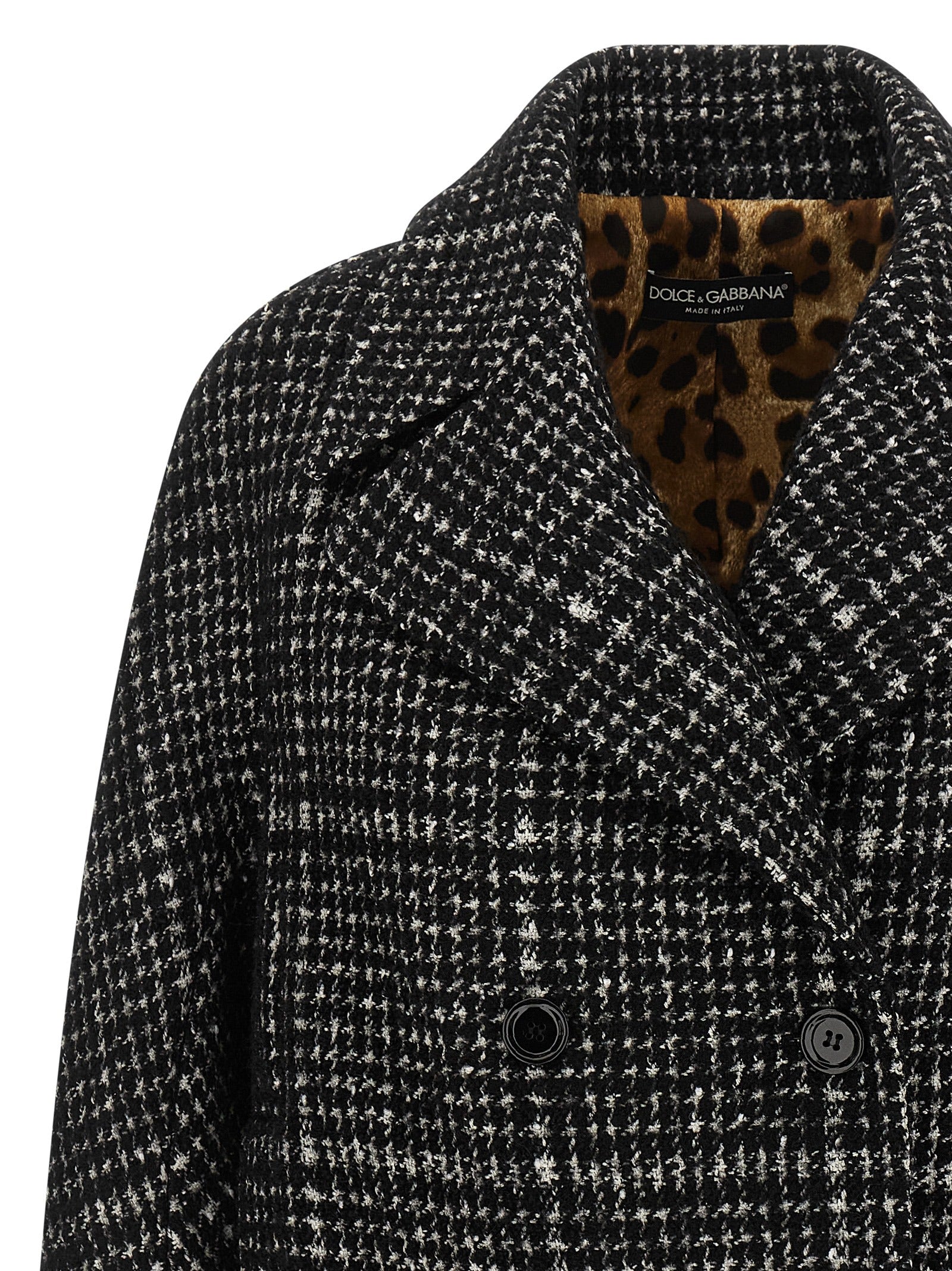 DOLCE &amp; GABBANA - DOLCE &amp; GABBANA - Houndstooth coat - Women’s Outerwear