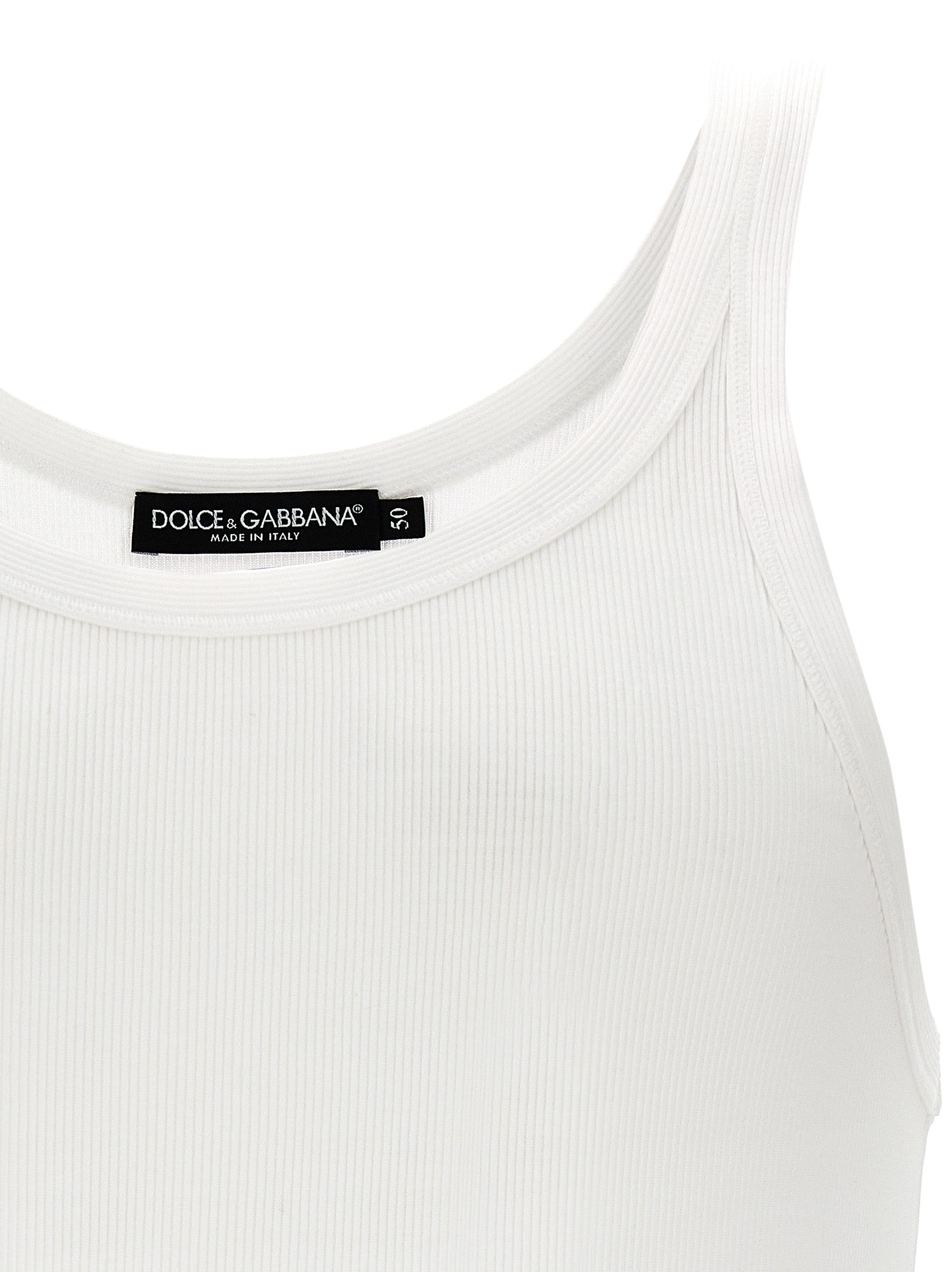 DOLCE &amp; GABBANA - DOLCE &amp; GABBANA - Ribbed tank top - Men’s Tops