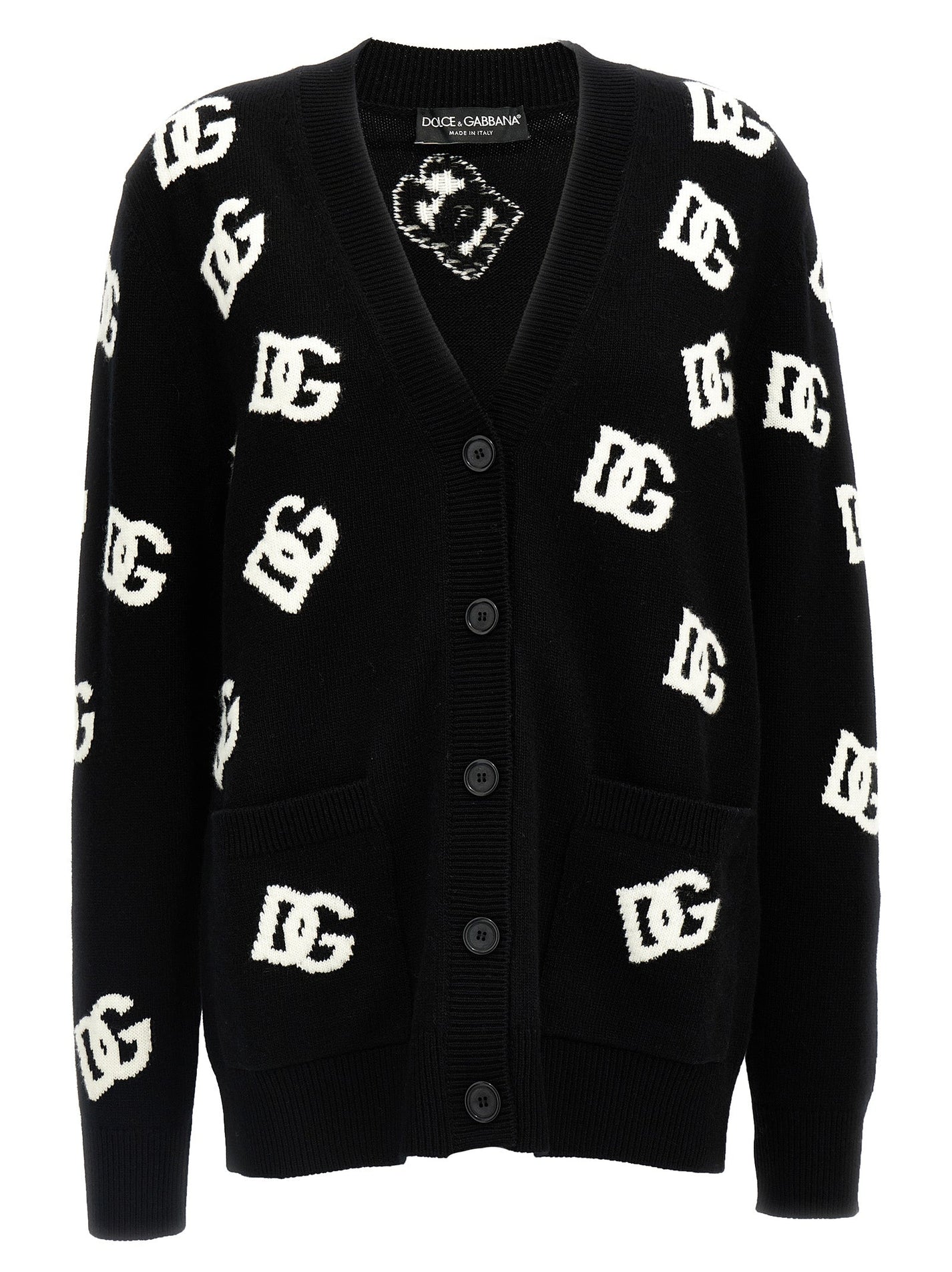 DOLCE &amp; GABBANA - DOLCE &amp; GABBANA - Jacquard logo cardigan - Women’s Knitwear