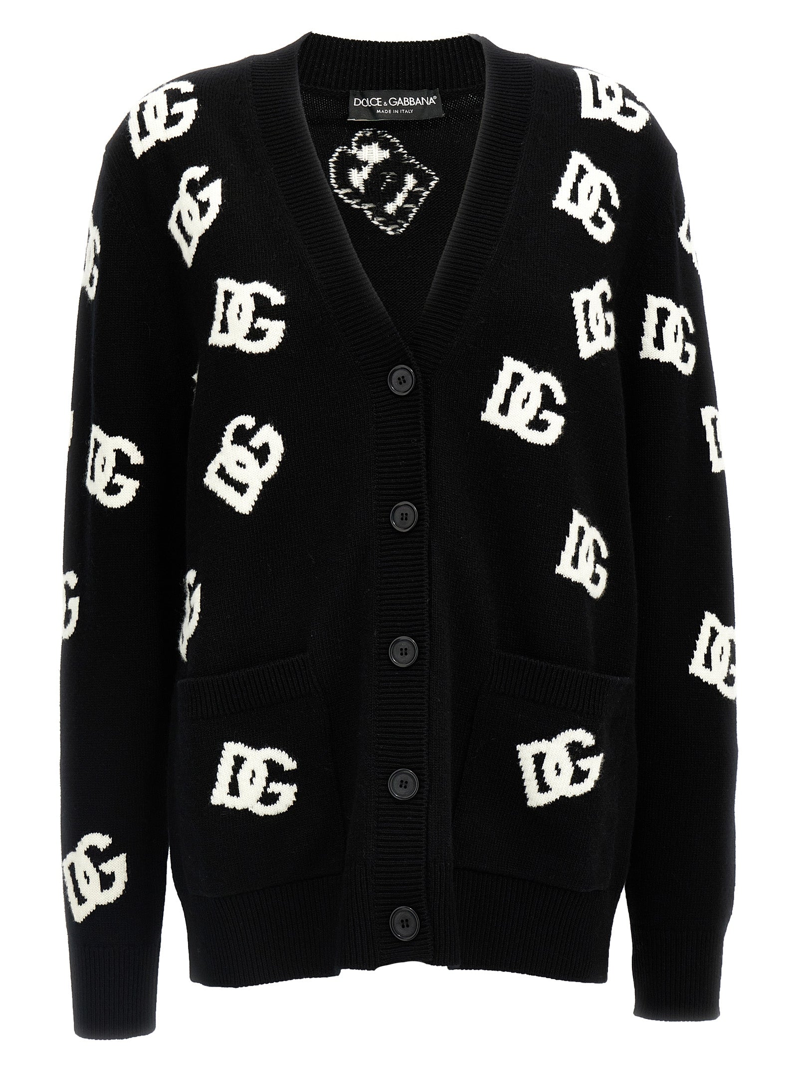 DOLCE &amp; GABBANA - DOLCE &amp; GABBANA - Jacquard logo cardigan - Women’s Knitwear