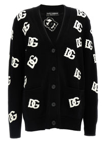 DOLCE &amp; GABBANA - DOLCE &amp; GABBANA - Jacquard logo cardigan - Women’s Knitwear