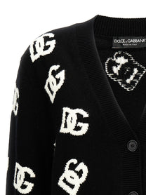 DOLCE &amp; GABBANA - DOLCE &amp; GABBANA - Jacquard logo cardigan - Women’s Knitwear