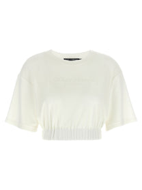 DOLCE &amp; GABBANA - DOLCE &amp; GABBANA - Logo chenille top - Women’s Tops