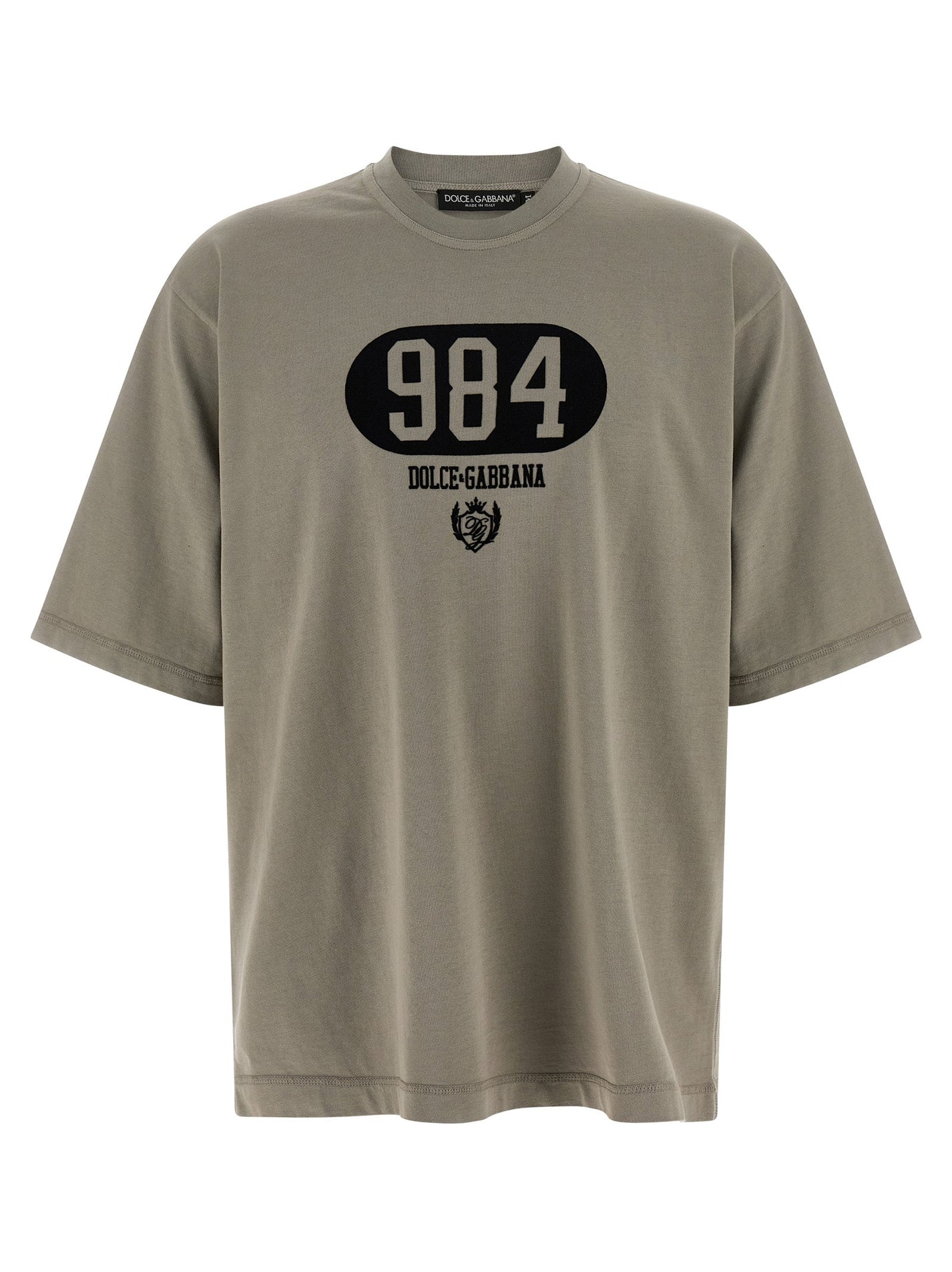 DOLCE &amp; GABBANA - DOLCE &amp; GABBANA - Flocked print T-shirt - Men’s Tops