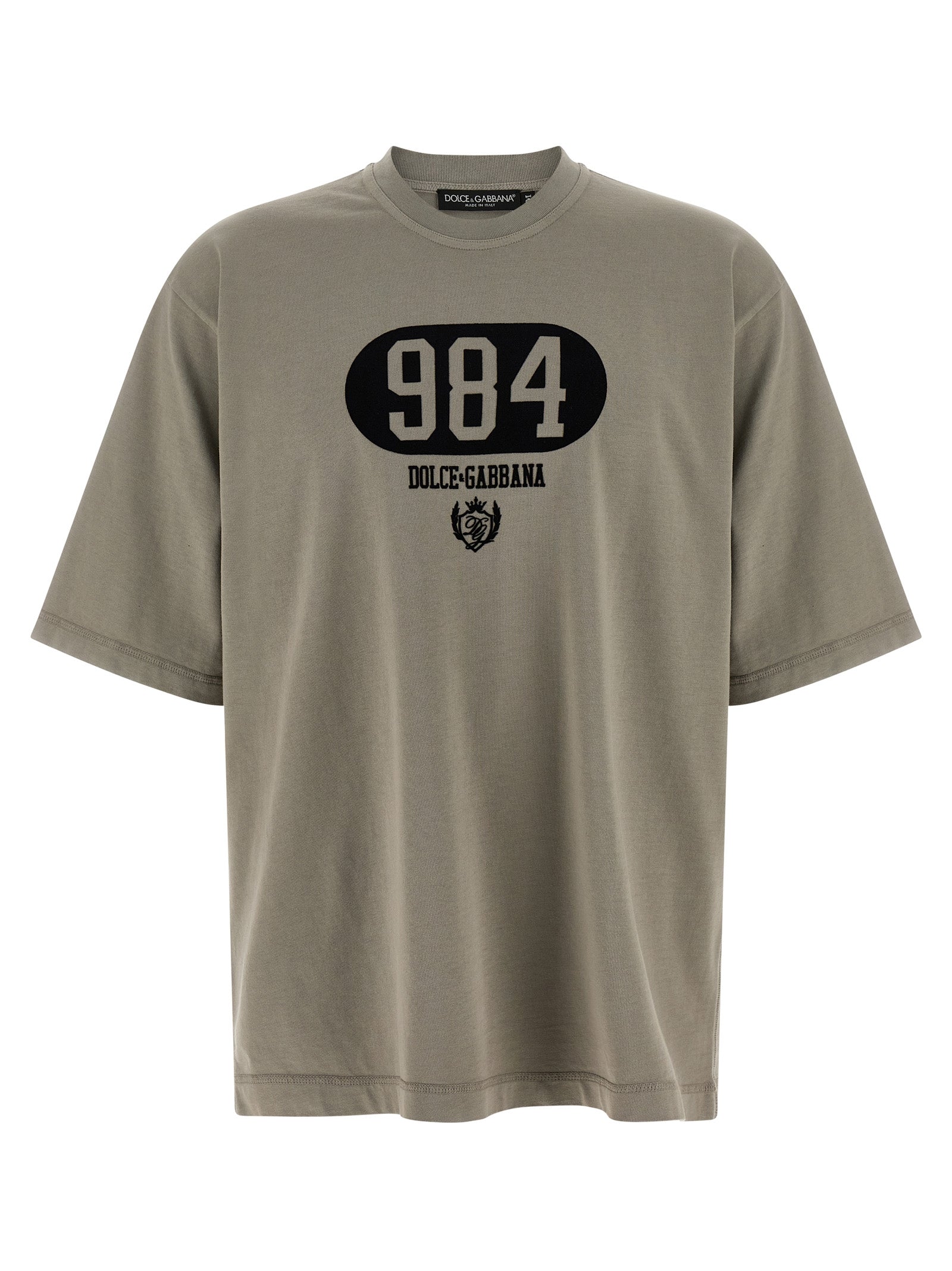 DOLCE &amp; GABBANA - DOLCE &amp; GABBANA - Flocked print T-shirt - Men’s Tops