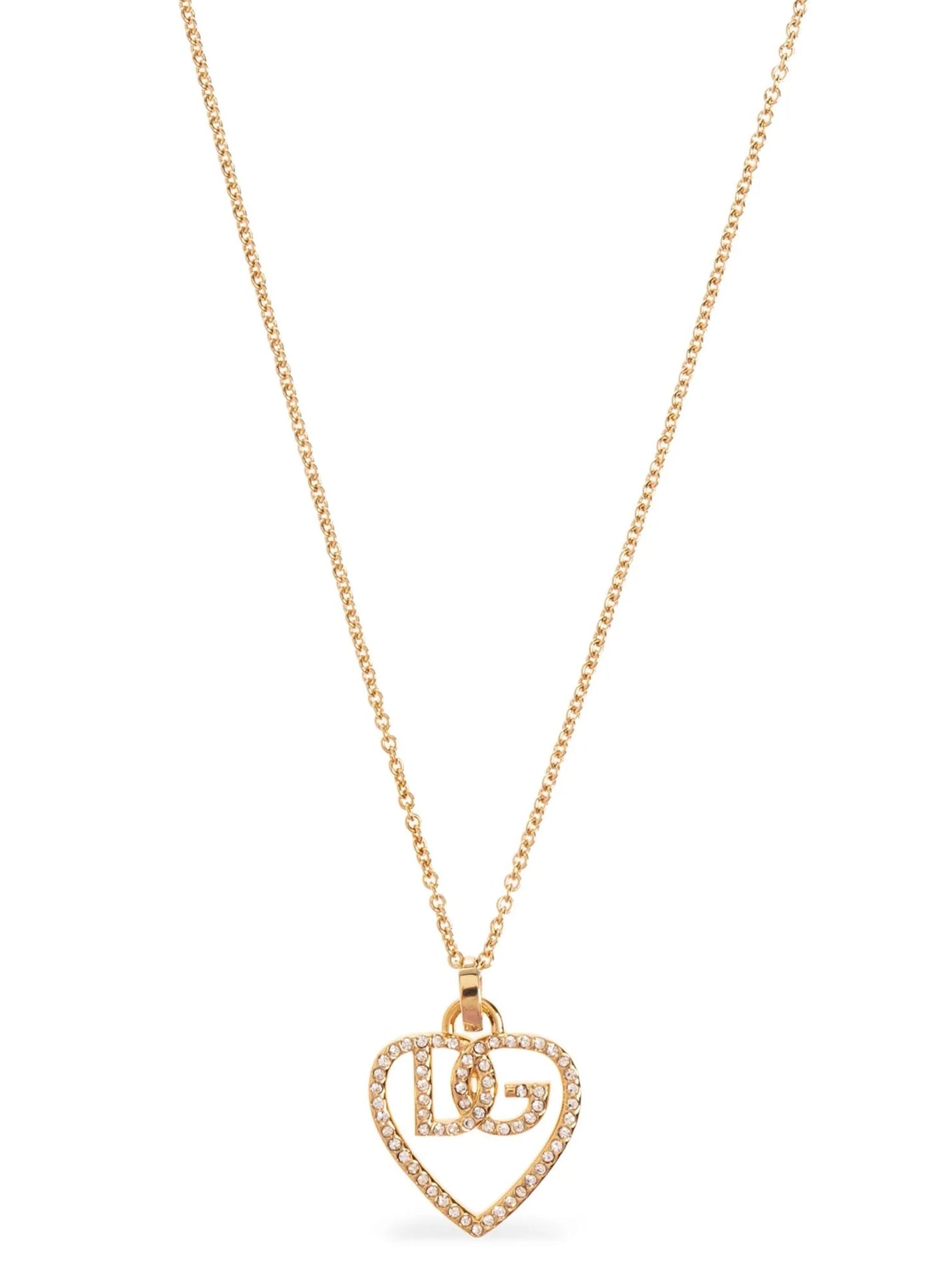 DOLCE &amp; GABBANA - DOLCE &amp; GABBANA - Strass logo necklace - Women’s Accessories