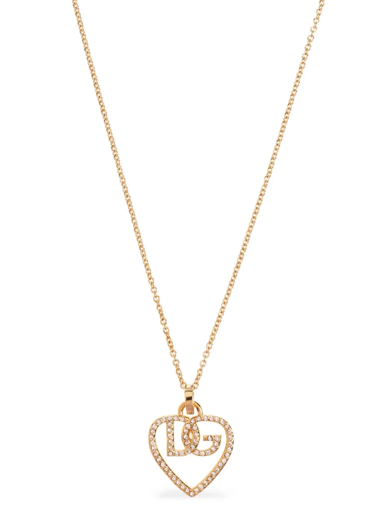 DOLCE &amp; GABBANA - DOLCE &amp; GABBANA - Strass logo necklace - Women’s Accessories