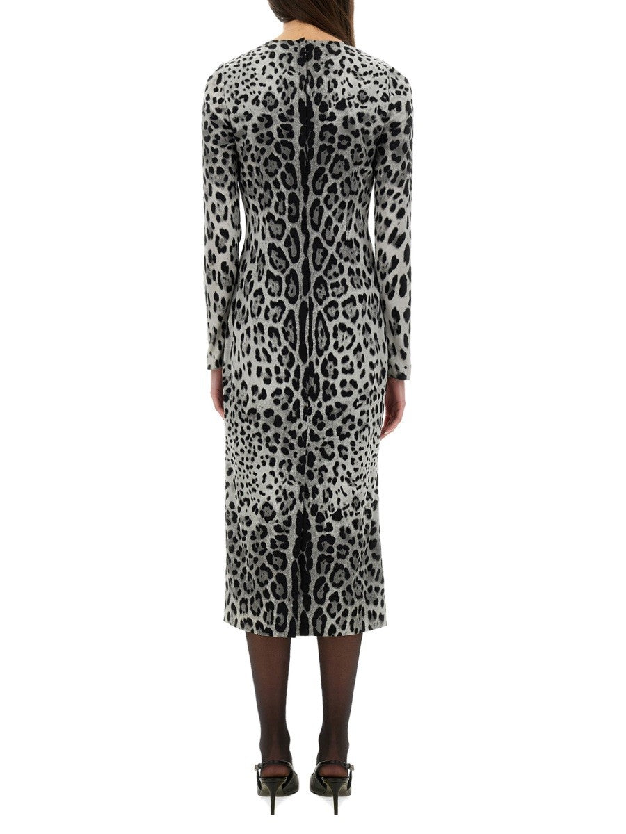 Dolce &amp; Gabbana - Dolce &amp; Gabbana Charmeuse Sheath Longuette Dress - Women’s Clothing
