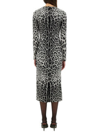 Dolce &amp; Gabbana - Dolce &amp; Gabbana Charmeuse Sheath Longuette Dress - Women’s Clothing