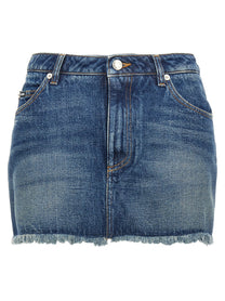 DOLCE &amp; GABBANA - DOLCE &amp; GABBANA - Denim mini skirt - Women’s Clothing