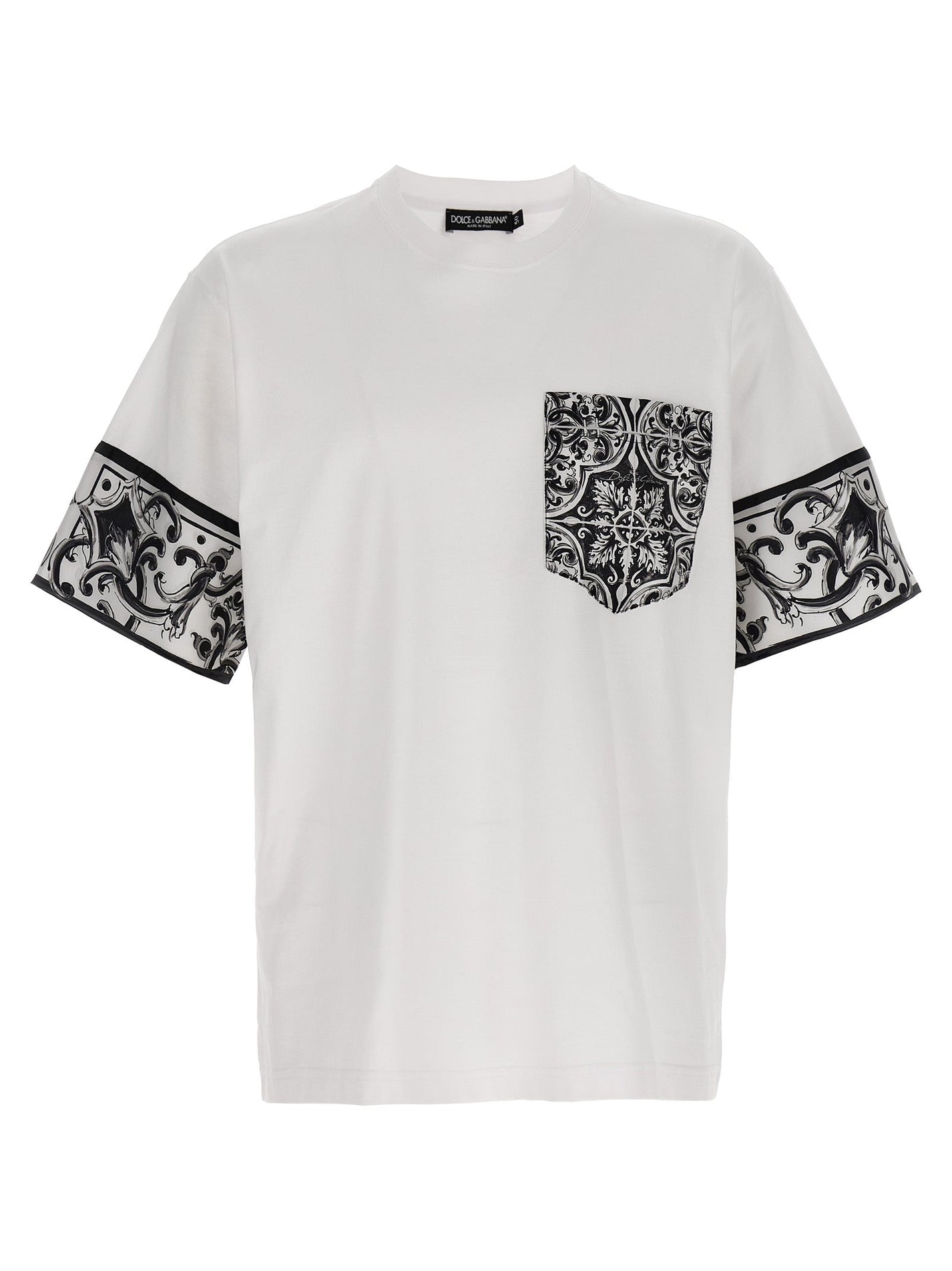DOLCE &amp; GABBANA - DOLCE &amp; GABBANA - ’Maiolica’ print T-shirt - Men’s Tops