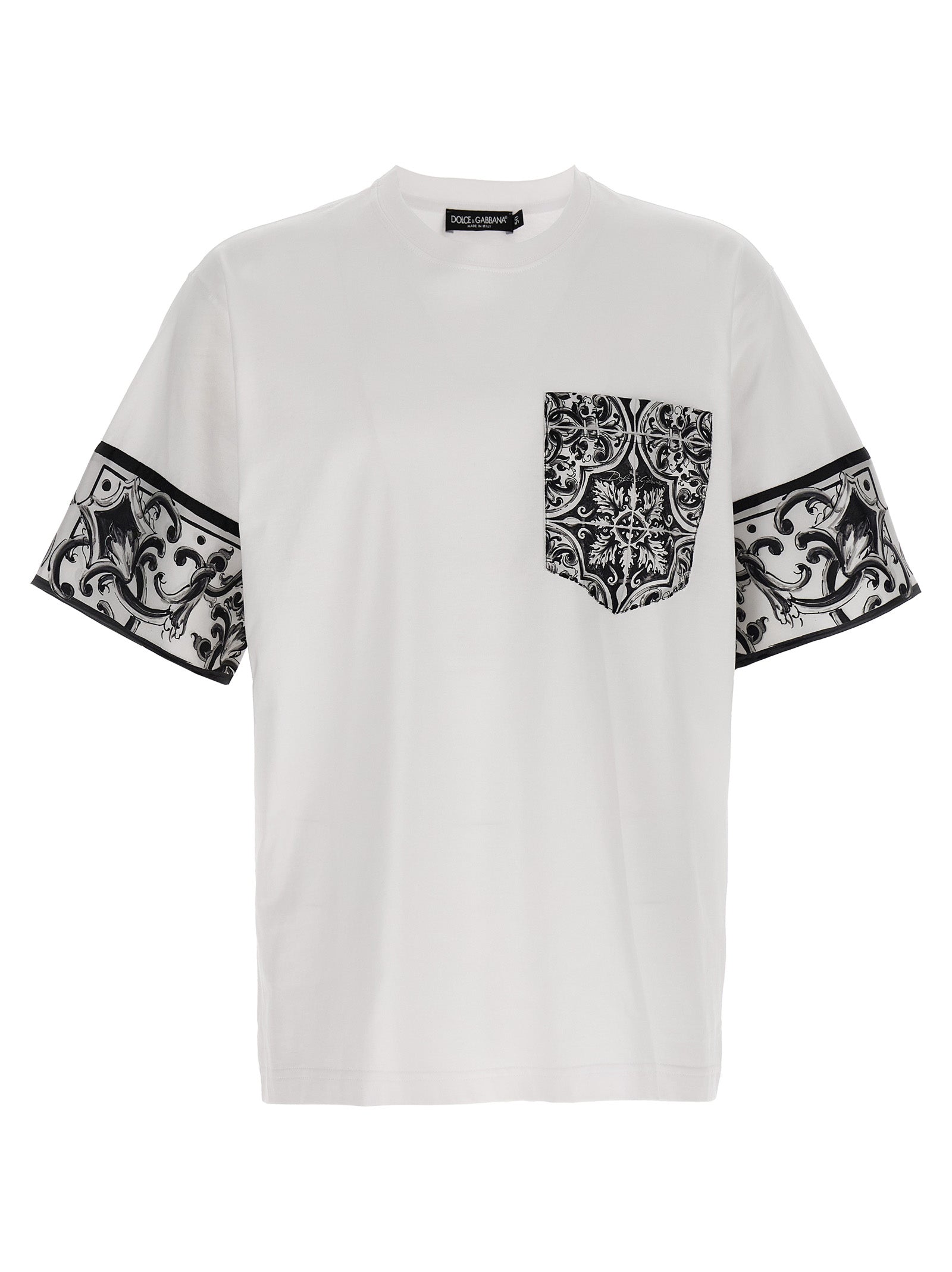 DOLCE &amp; GABBANA - DOLCE &amp; GABBANA - ’Maiolica’ print T-shirt - Men’s Tops