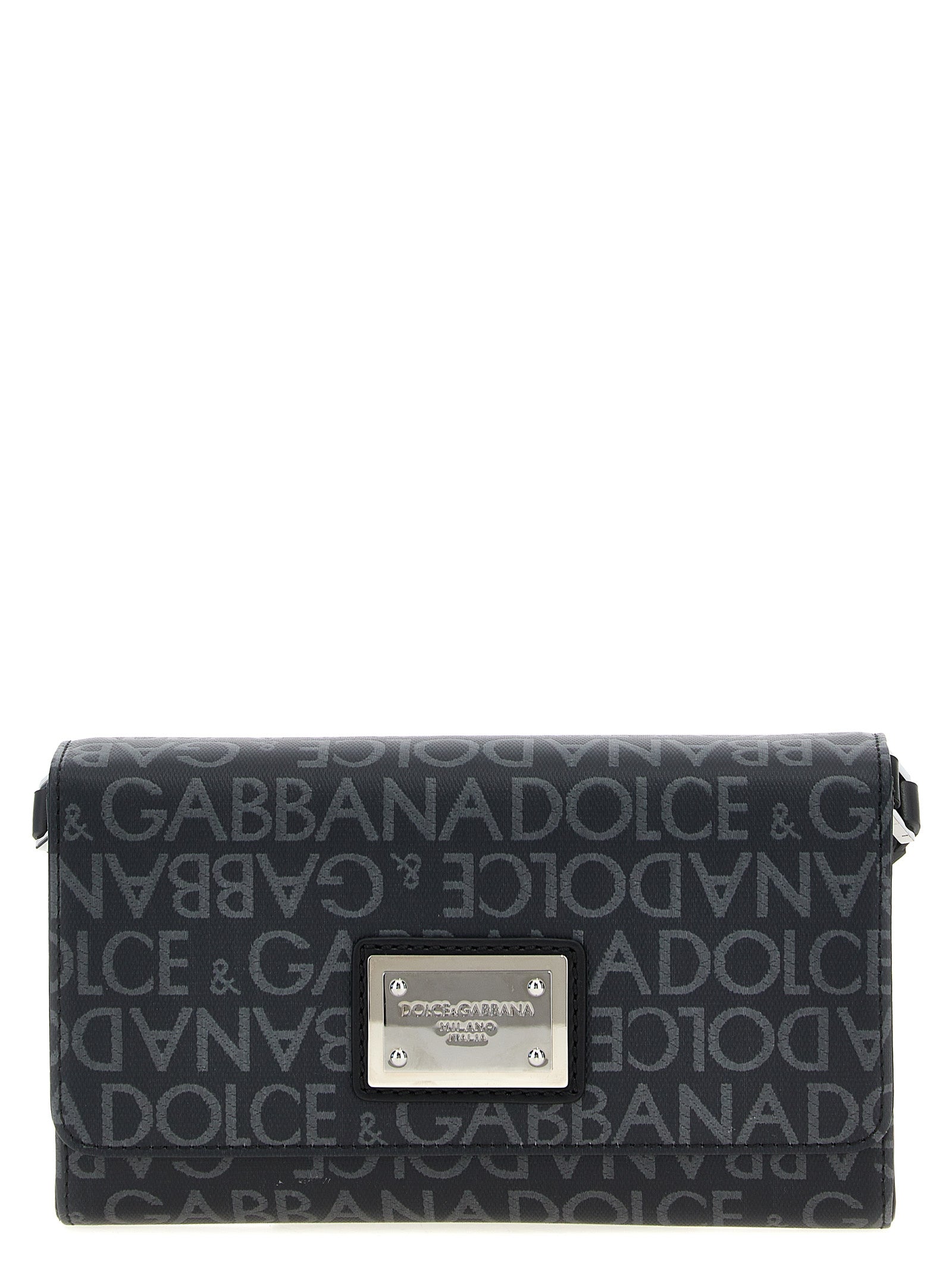 DOLCE &amp; GABBANA - DOLCE &amp; GABBANA - Coated jacquard crossbody bag - Men’s Bags