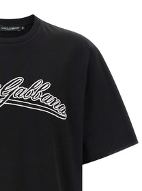 DOLCE &amp; GABBANA - DOLCE &amp; GABBANA - Logo embroidery t-shirt - Men’s Tops