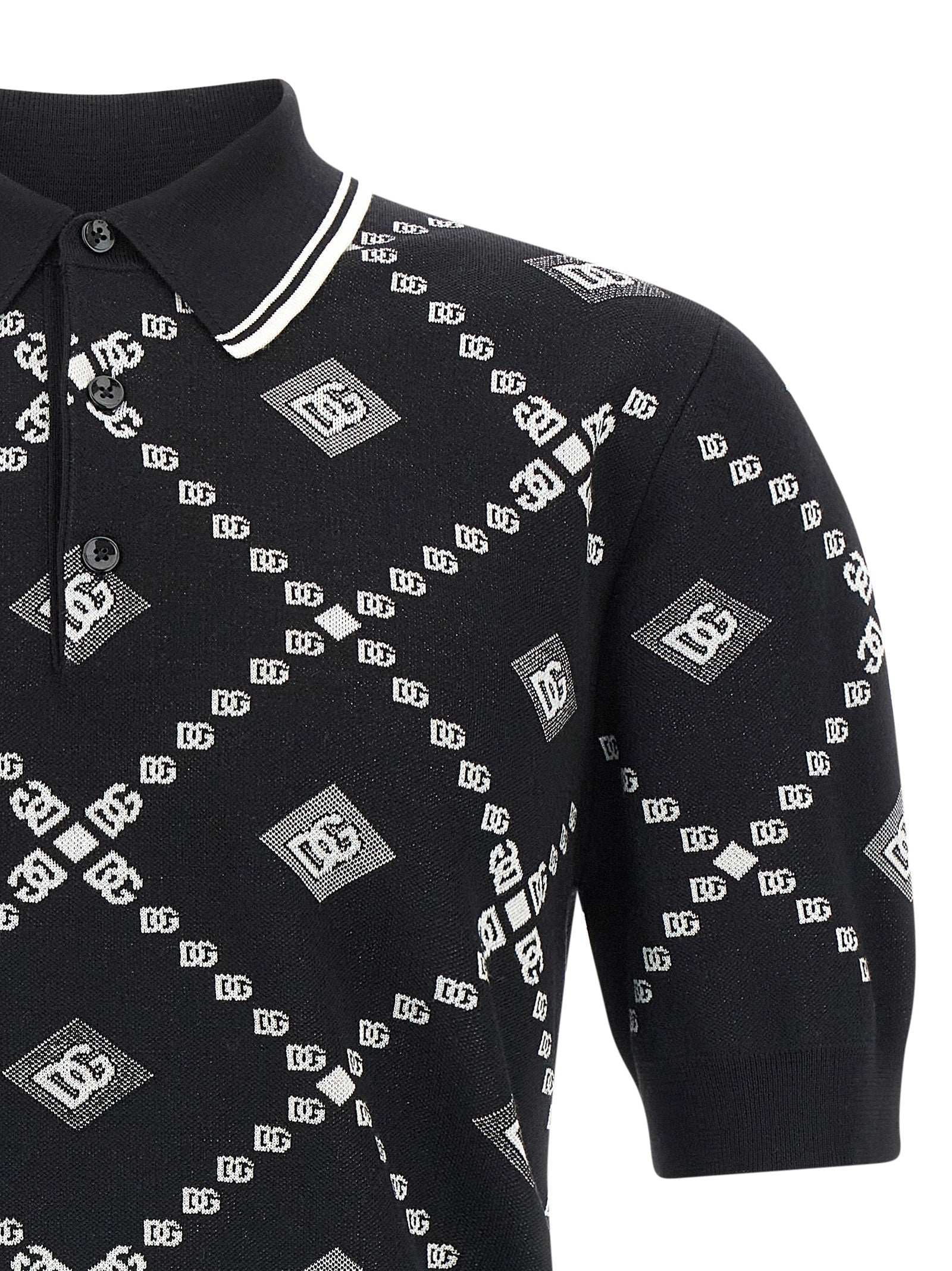 DOLCE &amp; GABBANA - DOLCE &amp; GABBANA - Knitted polo shirt - Men’s Tops