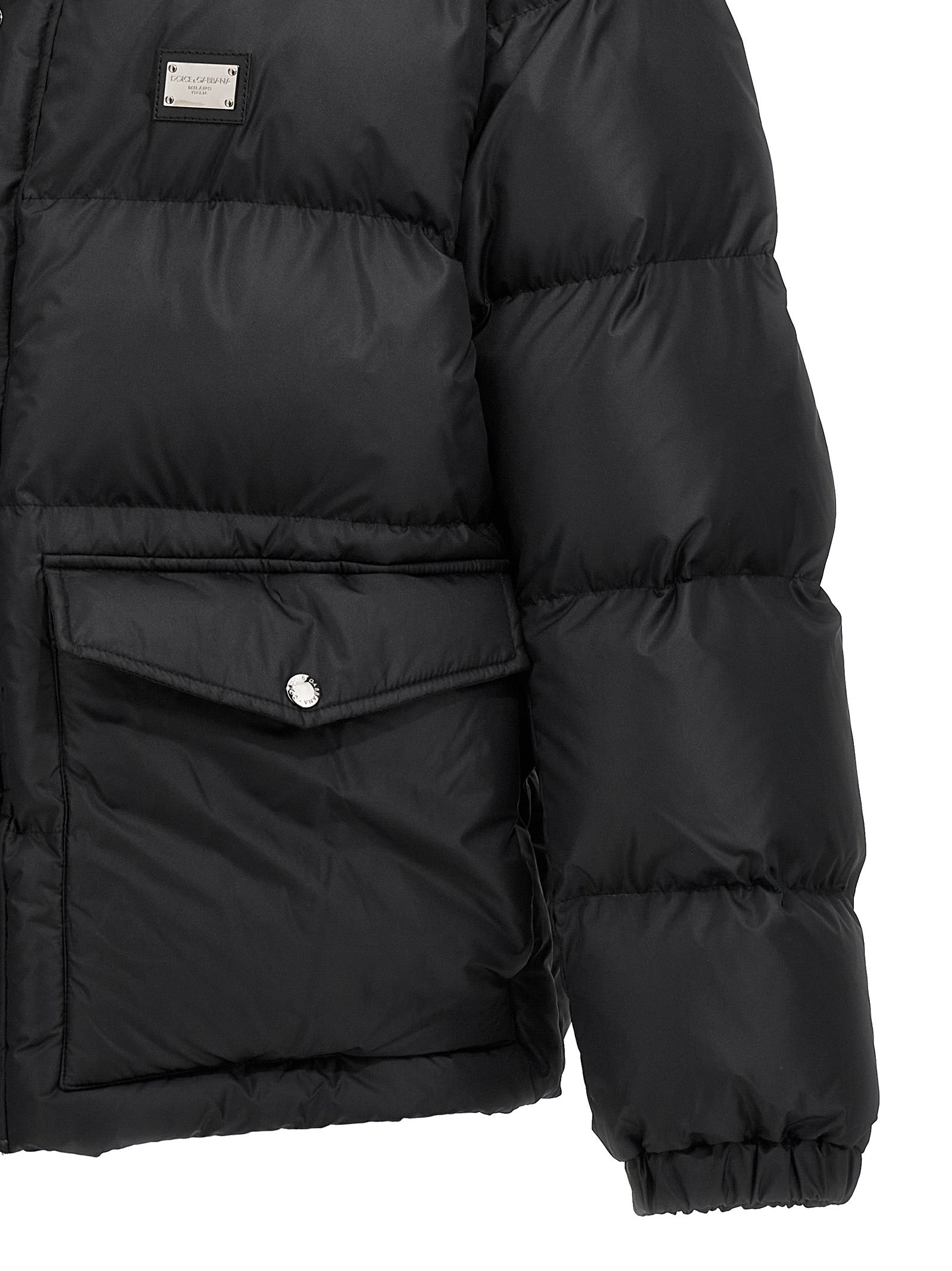 DOLCE &amp; GABBANA - DOLCE &amp; GABBANA - Logo plate down jacket - Men’s Outerwear