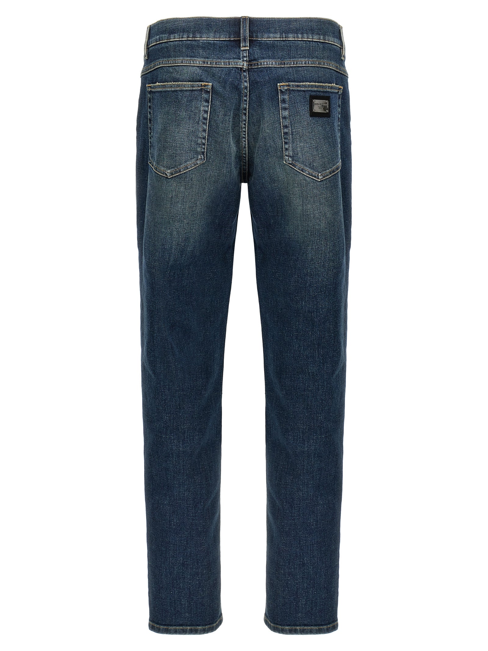 DOLCE &amp; GABBANA - DOLCE &amp; GABBANA - Logo plaque jeans - Men’s Clothing