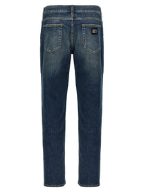 DOLCE &amp; GABBANA - DOLCE &amp; GABBANA - Logo plaque jeans - Men’s Clothing