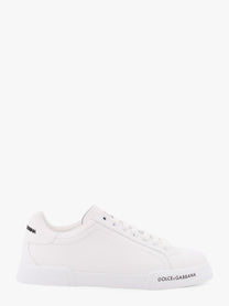 Dolce &amp; Gabbana - Dolce &amp; Gabbana Leather Sneakers With Lateral Logo Patch - Men’s Shoes