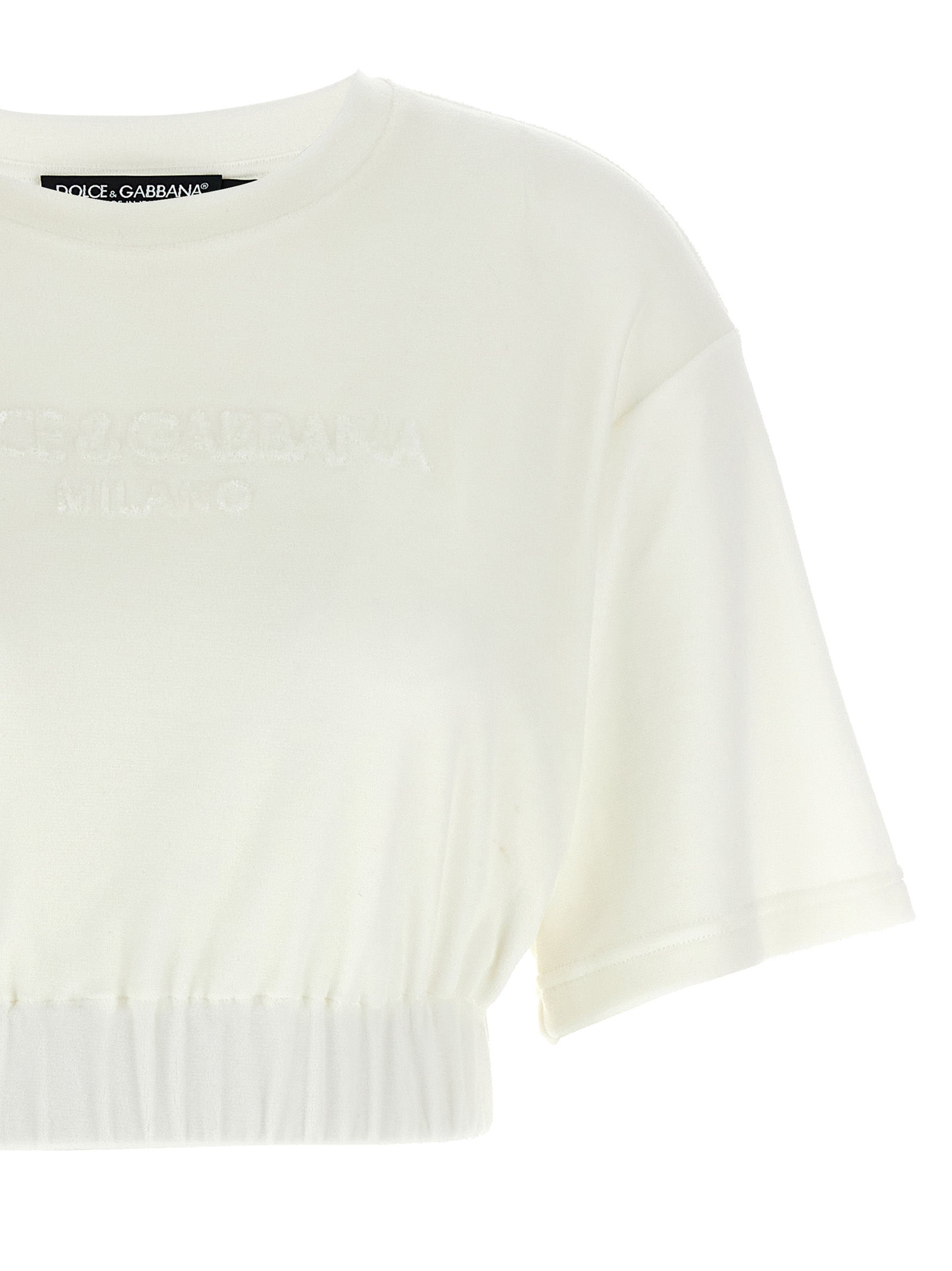 DOLCE &amp; GABBANA - DOLCE &amp; GABBANA - Logo chenille top - Women’s Tops