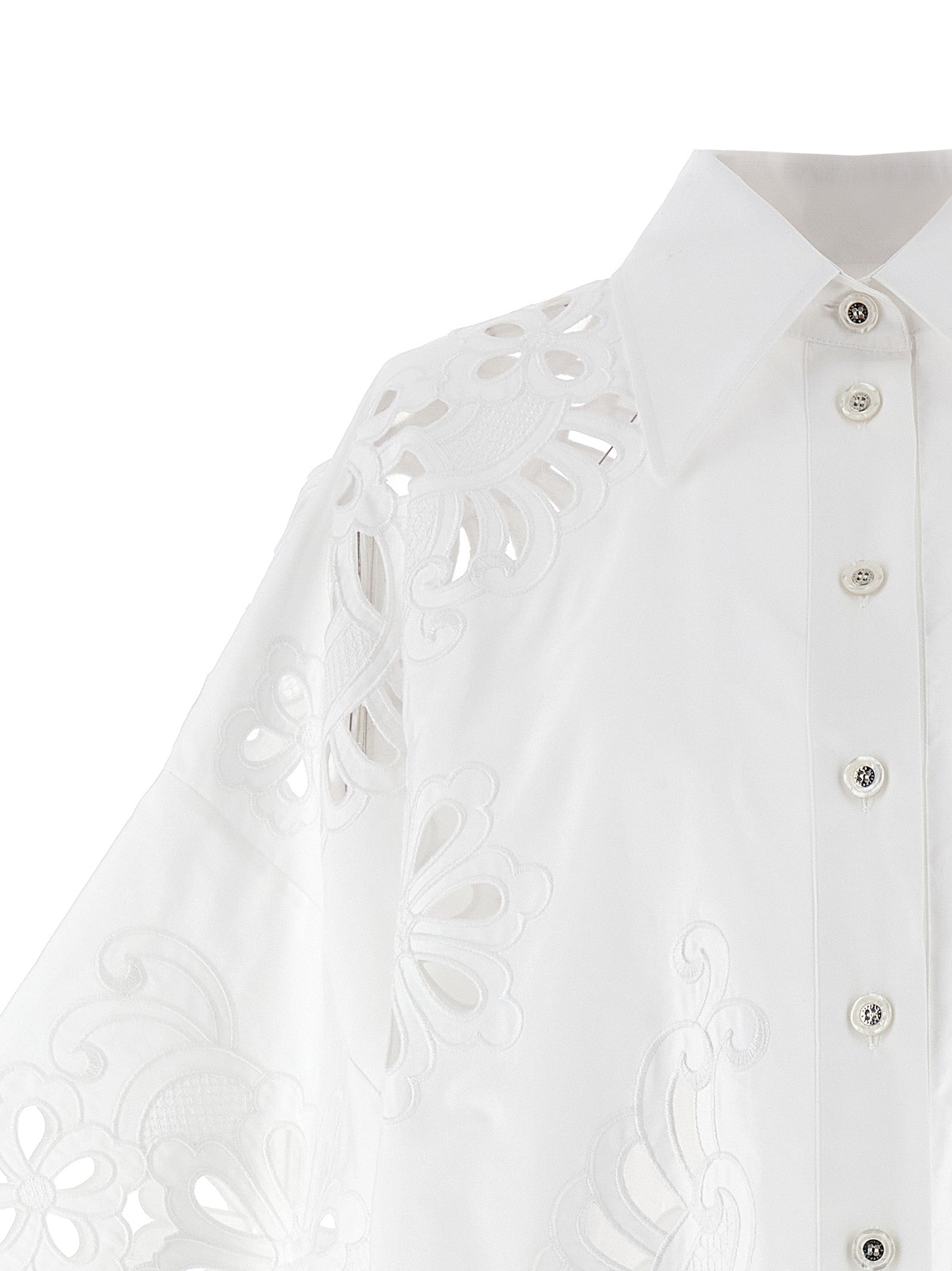 DOLCE &amp; GABBANA - DOLCE &amp; GABBANA - Cut-out embroidery shirt - Women’s Tops