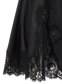 DOLCE &amp; GABBANA - DOLCE &amp; GABBANA - Satin and lace dress - Women’s Clothing