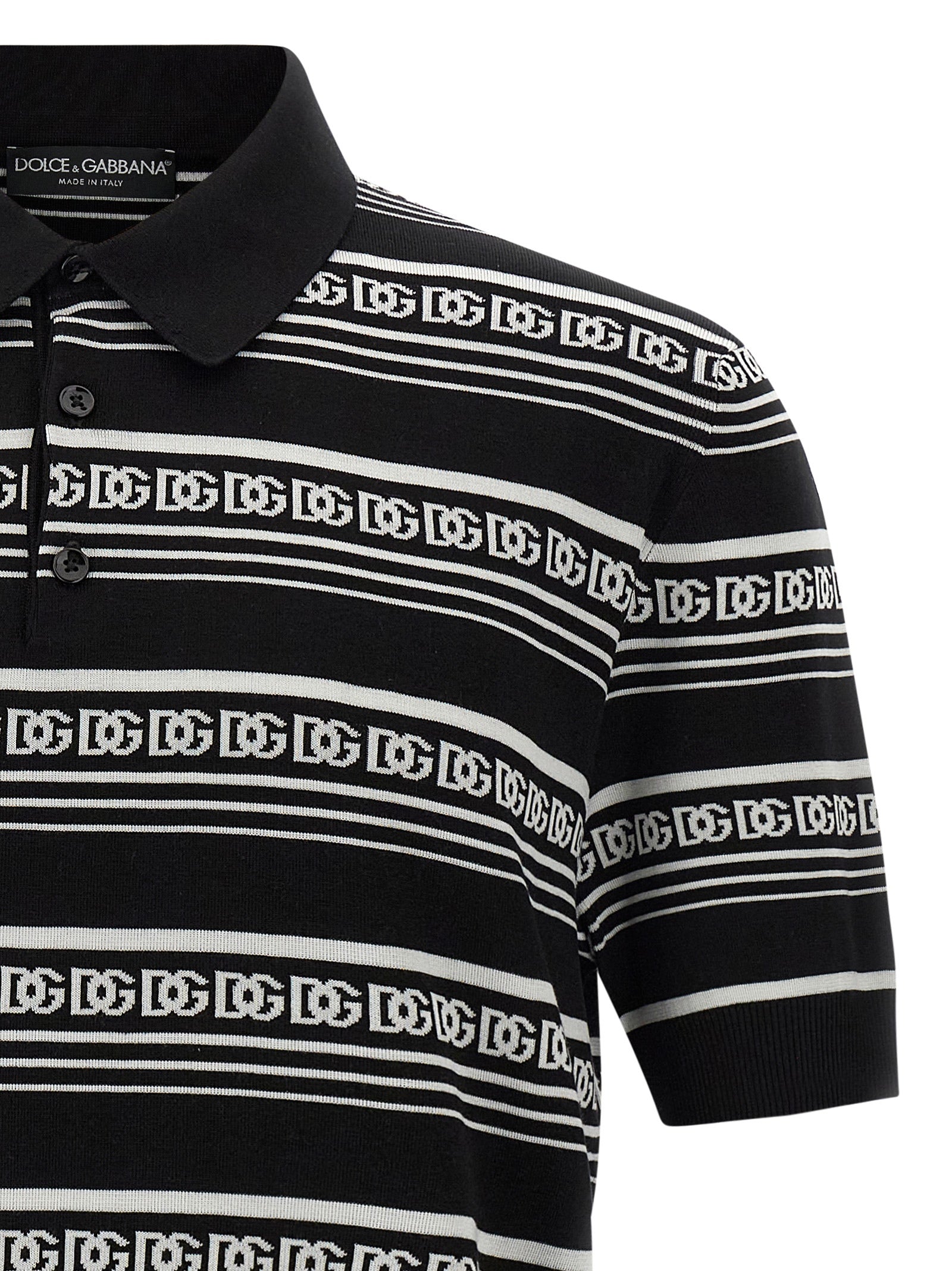 DOLCE &amp; GABBANA - DOLCE &amp; GABBANA - Knitted polo shirt - Men’s Tops