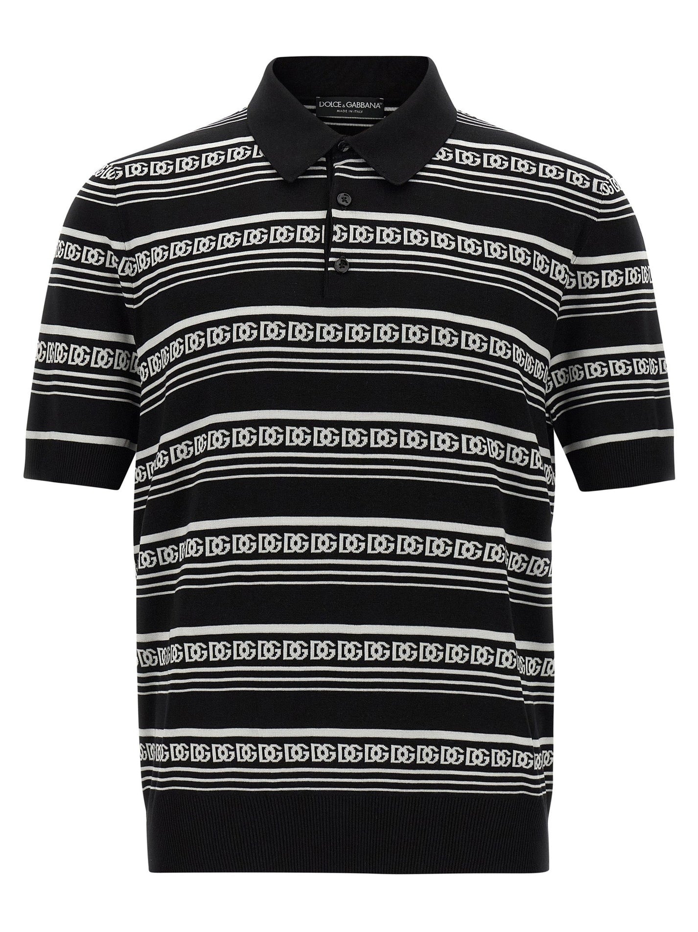 DOLCE &amp; GABBANA - DOLCE &amp; GABBANA - Knitted polo shirt - Men’s Tops